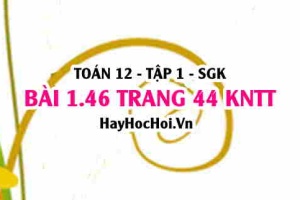 Bài 1.46 trang 44 Toán 12 tập 1 Kết nối tri thức